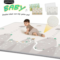 �滿額免運� 華嬰寶寶雙面防滑爬行遊戲墊嬰幼兒客廳環保無味防水耐髒兒童地墊  3款可選