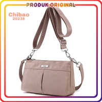 Chibao - Tas selempang chibao 20238 bahan kanvas import tas selempang wanita original Hitam