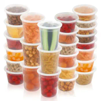 Airtight Food Storage Containers Bpa-free Plastic Deli Containers 20pcs Airtight Lid Round Food Storage Box Set for Freezer