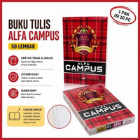BUKU TULIS ALFA CAMPUS BOXY 50 LEMBAR / BUKU CAMPUS 50 LB CAMPUS-COKLAT