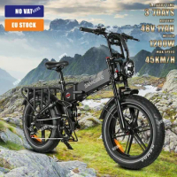 SA02 Electric Bike Motor 1200W48V17AH 20inch Fat Tire Folding Ebike Mountain Snow Full Suspension Electric Bicycle EU Stock