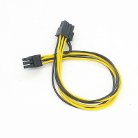 顯卡公 6pin轉8pin公 6芯轉6+2顯卡線 服務器電腦電源轉換板18awg【宜家良品百貨】