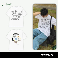 Áo Couple In Hình Mèo Cute Oversize | Áo Thun CELES Thời Trang Unisex Nam Nữ Cá Tính