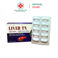 Viên uống Liver TN Arginin Diệp Hạ Châu Hỗ trợ bảo vệ và giải độc gan - Hộp 30 viên