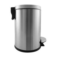 【H&amp;K家居】靜悅緩降踏式垃圾桶12L-砂鋼色(緩降 踏式 垃圾桶)