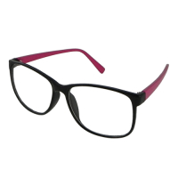 Docomo平光抗UV太陽眼鏡　輕量時尚設計款　文青黑色鏡框粉色鏡腳　抗UV400