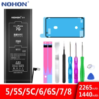 NOHON Battery For iPhone 7 8 6S 6 5S Real Capacity Bateria For iPhone7 iPhone8 iPhone6 iPhone5 iPhone6S Lithium Polymer Batarya