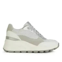 GEOX Sepatu Wanita D SPHERICA EC13 A - NAP+SHI.TE 38 WHITE/SILVER