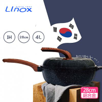 Linox 鐓釜不沾炒鍋28cm(附蓋) DFW28