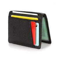 2-Sided Mens Slim Wallet Minimalist Thin Front Pocket Leather Credit Card Holder for Work Travel Business Hot