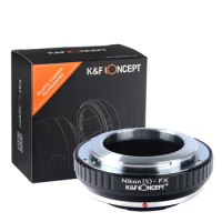 K&amp;F Concept Lens Adapter Nikon S to Fuji X for Fujifilm X-Pro3 X-Pro2 X-T5 X-T4 X-T2 X-E4 XT100 XH2S XS10 XS20 X100V X-T30II