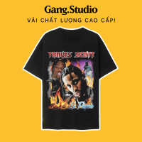 Áo thun Travis Scott Vintage Hiphop tay lỡ vải cao cấp phong cách nặng động, form siêu đẹp hình Rapp