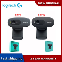 New Original Logitech Webcam C270 C270i HD Webcam 720P Network Built-in Microphone USB2.0 Webcam For PC Chat Camera