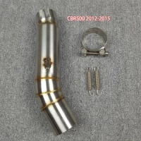 Motorcycle Exhaust Contact Middle Mid Pipe Connector For HONDA 2012 2013 2014 2015 CBR500R CB500X CBR400R CB400X Exhaust Systems