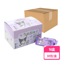 【收納王妃】Sanrio 三麗鷗 酷洛米 迷你濕紙巾 濕巾 紙巾 濕紙巾 迷你 30小包(16盒/箱)
