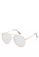 Mango Aviator Metallic Frame Glasses