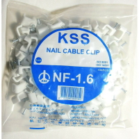 凱士士 KSS NF-1.6 白扁線固定夾 插釘式固定夾 固定夾 纜線釘 固定釘 100入
