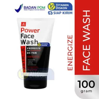 USTRAA POWER FACE WASH ENERGIZE AND DE-TAN - 100GR | Pembersih Wajah Pria, Mencerahkan, Meratakan Wa