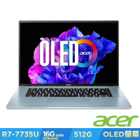 Acer 宏碁 Swift Edge SFE16-42-R260 16吋輕薄筆電(R7-7735U/16G/512G/Win 11)