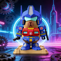 Capybara Gundam Mecha Magnetic Transformation Robot Capybara Desktop Small Collectible Ornament T2B2