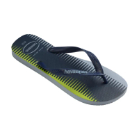 【havaianas 哈瓦仕】拖鞋 男鞋 夾腳拖 幾何線條 色塊拼接 Trend 藍 4103358-1804M(哈瓦士)