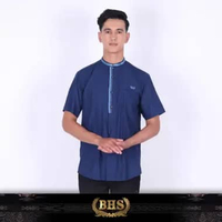 Baju Koko BHS Cosmo Talhah Biru Tua M
