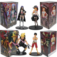 2023 New Anime One Piece Figure RED DXF Usopp Nami Nico Robin Monkey·D·Luffy PVC Toys Collectible Dolls Birthday Gifts