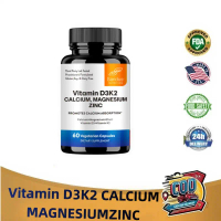 Vitamin D3K2 + Kalsium Magnesium Zink – 60 Kapsul Kompleks Kesihatan Tulang dengan Vitamin D3 + K2 u