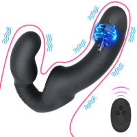 Wireless G Spot Strap-on Dildo Female Masturbation Anal Prostate Massager Sex Toys for Lesbian Dual Penis Head Dildo Vibrator