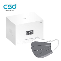 【CSD】中衛醫療口罩-成人平面-活性碳口罩x3盒(單片裝 50片/盒)