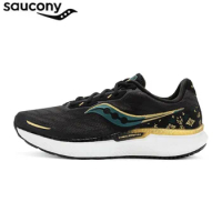Original Saucony Triumphs 19 Men Shockproof Racing Popcorn Outsole Casual Running Shoes Women Sports Cushioning Light Sneakers