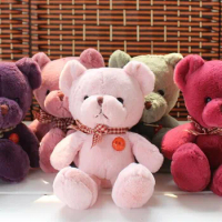 10 pieces lovely muti-colour teddy bear toy plush cute teddy bear toy gift doll about 25cm 0510