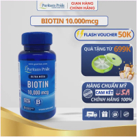 Biotin hỗ trợ mọc tóc, giảm rụng tóc Puritan's Pride Ultra Mega Biotin 10000 mcg giúp tóc chắc khỏe