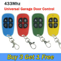 Garage Door Remote Control 433MHz 4 Keys Copy Universal Remote Control Cloning Electric Gate Remote Controller Duplicator Key