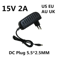 15V 2A 2000MA AC DC Adapter Power Supply Charger 15 V Volt For Marshall Stockwell Portable Bluetooth Speaker