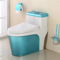 Colorful Household Toilet Domestic Ceramic Water Closet Super Swirling Siphon Large Caliber Mute Anti Blocking Odor Toilet seat
