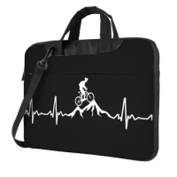 Laptop Bag Mountain Bike Heartbeat Briefcase Bag Funny MTB Portable 13 14 15 Funny Computer Case For Macbook Air Acer Dell