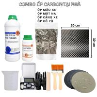 Combo Làm Carbon Chuyên Dụng, Set Làm Carbon Đầy Đủ Dành Cho Người Mới - Lotus Epoxy Resin Box - Lot