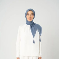 napocut Hijab - Plain Tassel New Colors - Hijab Segiempat Paris Jepang Premium Ronce 115 x 115 cm IN