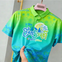 Made from soft, comfortable microfiber polyester, this Songkran polo shirt is affordable, stylish, a