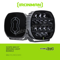 Ironman 4x4 Scope NEO 9" Driving Light Bundle - IDL0901CNEO