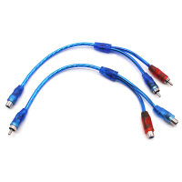 รถคุณภาพสูง mp3 เสียง rca 1 ชายถึง 2 ตัวเมียตัวแยกเคเบิลตัวแยกสายเคเบิลสายเคเบิลเครื่องแปลงสายรถยนต์