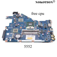 NOKOTION Laptop motherboard for Acer aspire 5552 5552G PEW96 LA-6552P Socket S1 DDR3 Mainboard MBR4602001 with free cpu