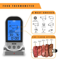 Meat Thermometers Bluetooth LCD Digital Probe Remote Wireless BBQ Grill Kitchen Thermometer Home Cooking Tools with Timer Alarm