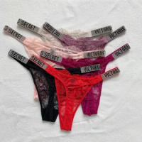 VICTORIA'S SECRET Letter bra and panty set Sexy Lace Women