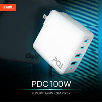 PQI PDC100W 四孔 GaN 100W QC PD快充 USB-A USB-C 充電器 旅充