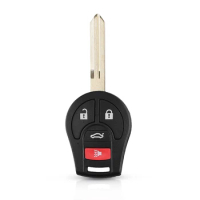 DANDKEY 2+1 Panic 3 Buttons Remote Car Key Shell Case Fob Keyless Entry Auto Key For Nissan Cube S SL Rogue NV200 NV350 Urvan