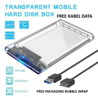Casing Hardisk External HDD SSD External Case Transparan 2.5\ USB 3.0"
