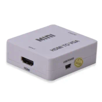 HDMI-compatible To VGA 1080P HD HDTV Video Audio Converter Box Adapter For DVD PC Laptop