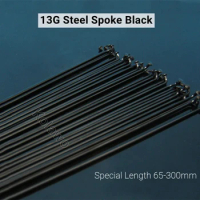 13G Bicycle Spokes Steel 2.3mm Diameter E-bike Spokes Black Color Mountain Bike Road Bike Spokes For Motor Wheel Custom Length